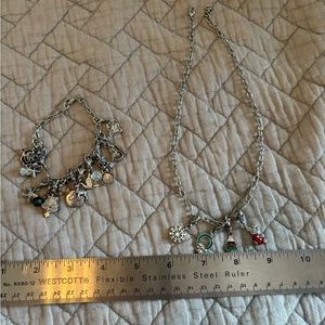 Christmas Necklace and Charm Bracelet